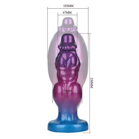 Dildo silikonowe Rift Titan 24 cm z mechanizmem inflacji - 6