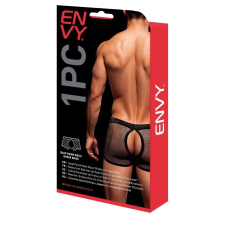 ENVY SNAP DOWN MESH BOXER BRIEF BLACK, L/XL - 3
