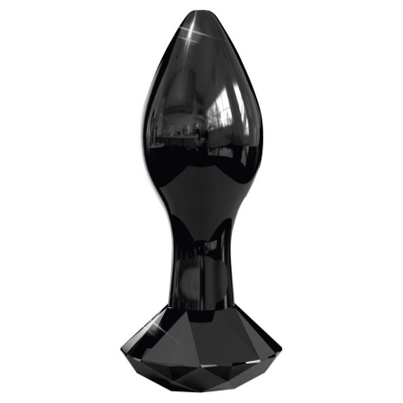 Korek analny szklany Icicles No. 78 — stożkowy, z diamentową zatyczką, 9 cm - 2