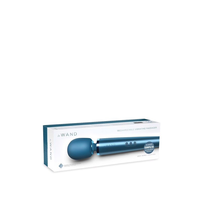 Masażer erotyczny Pacific Blue Rechargeable - 10 prędkości, 20 wzorców, wymiary 34,0 × 6,2 cm - 1
