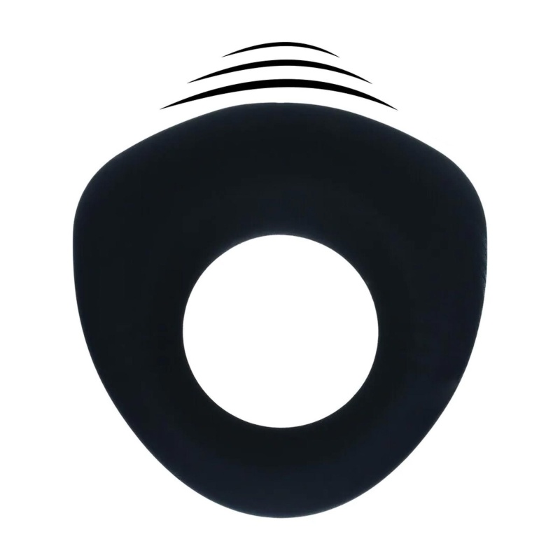 Sealed Liquid Silicone Vibrating Cockring - Black - 1