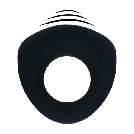 Sealed Liquid Silicone Vibrating Cockring - Black - 1