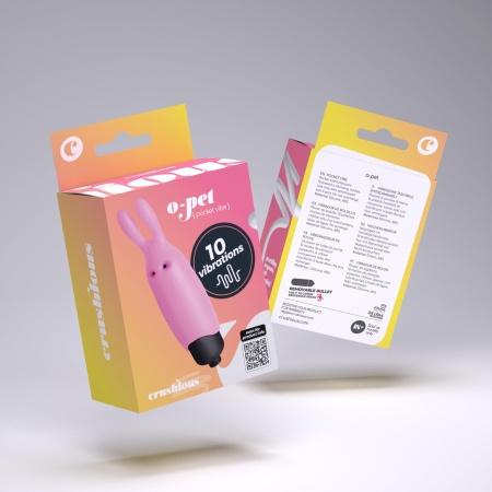 Wibrator O-Pet króliczek 8,8 cm pastelowy różowy - 10