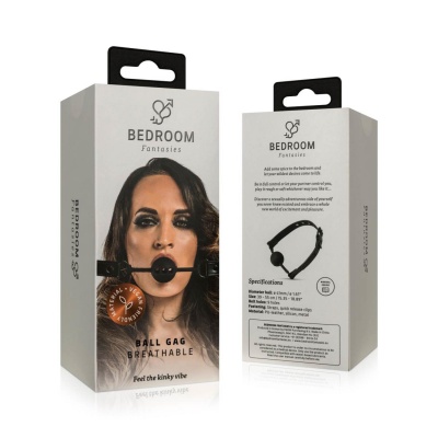 Bedroom Fantasies - Breathable Silicone Ball Gag Black - 1