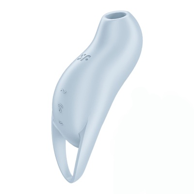 Pocket Pro 1 Blue - wibrator z falami ciśnienia Air Pulse i wibracjami, zakrzywiony profil, silikon medyczny, kompaktowe wymiary - 1