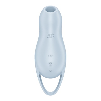 Pocket Pro 1 Blue - wibrator z falami ciśnienia Air Pulse i wibracjami, zakrzywiony profil, silikon medyczny, kompaktowe wymiary - 1 2