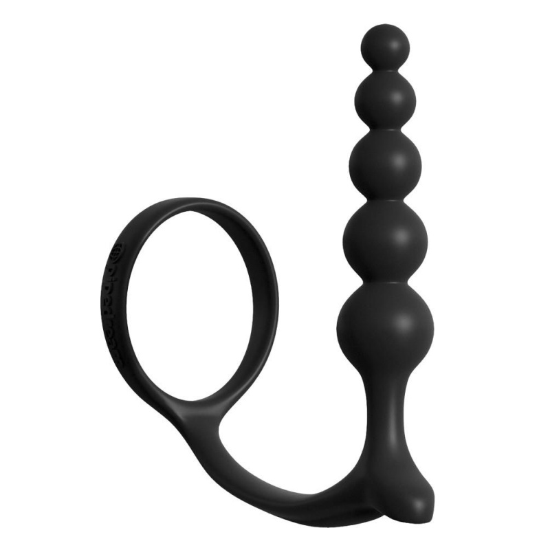 Pierścień na penisa z korkiem analnym Ass-Gasm – silikon medyczny, pierścień 4,5 cm, długość 12 cm - 3