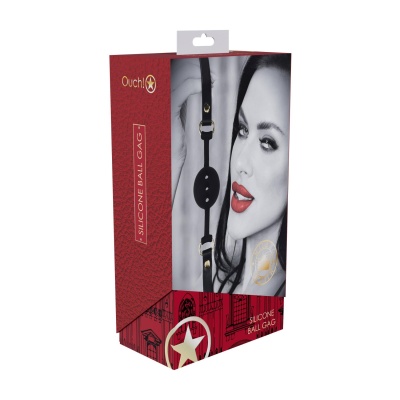 Milan Collection - Silicone Ball Gag - Black/Red - 1 2