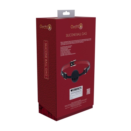 Milan Collection - Silicone Ball Gag - Black/Red - 3