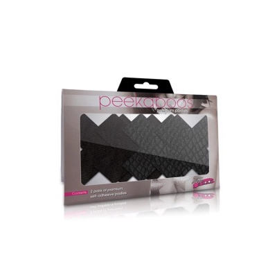 PEEKABOO PASTIES CLASSIC BLACK X - 1