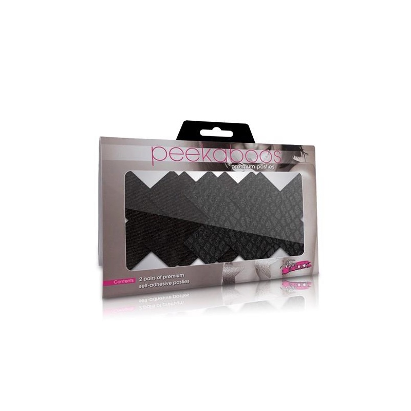 PEEKABOO PASTIES CLASSIC BLACK X - 1