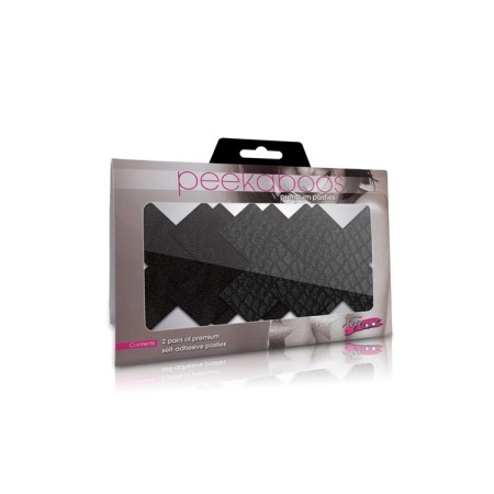 PEEKABOO PASTIES CLASSIC BLACK X - 1