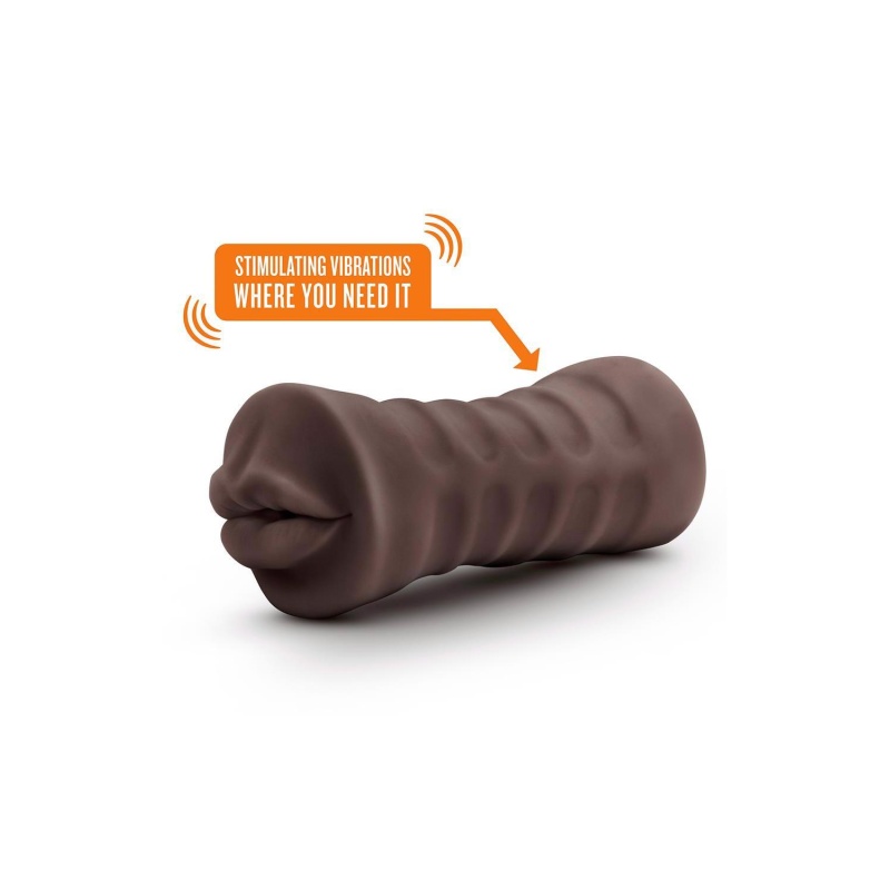 Stroker wibrujący Enlust Krystal z TPE X5® Plus, kanał otwarty z wbudowanym bulletem, 12,7 cm - 3