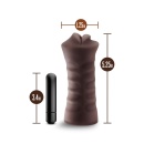 Stroker wibrujący Enlust Krystal z TPE X5® Plus, kanał otwarty z wbudowanym bulletem, 12,7 cm - 4