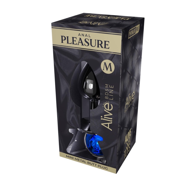 Mini Metal Butt Plug M blue - 2