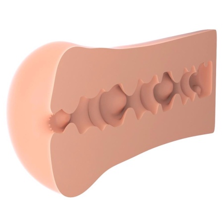 FMS To Go Tight Ass – manualny masturbator analny TPE Fanta Flesh, kanał 14,9 cm, 16,3 × 10,2 × 9,1 cm - 6