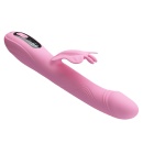 Wibrator króliczek Bella Pink BW-500110 z wyświetlaczem LED, 9 trybami wibracji i 4 trybami stymulacji tapping, długość 24 cm - 1