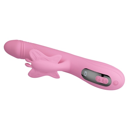 Wibrator króliczek Bella Pink BW-500110 z wyświetlaczem LED, 9 trybami wibracji i 4 trybami stymulacji tapping, długość 24 cm - 2
