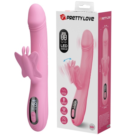 Wibrator króliczek Bella Pink BW-500110 z wyświetlaczem LED, 9 trybami wibracji i 4 trybami stymulacji tapping, długość 24 cm - 7