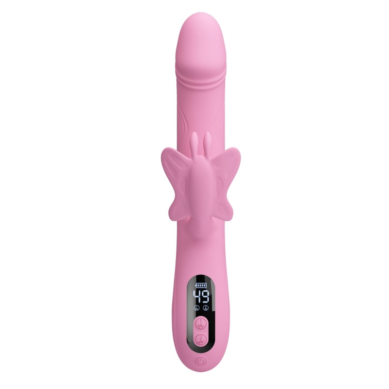 Wibrator króliczek Bella Pink BW-500110 z wyświetlaczem LED, 9 trybami wibracji i 4 trybami stymulacji tapping, długość 24 cm - 9