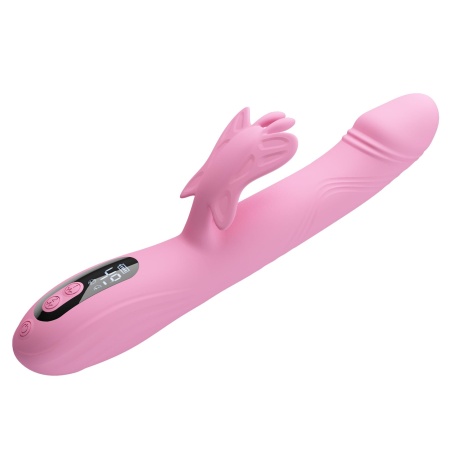 Wibrator króliczek Bella Pink BW-500110 z wyświetlaczem LED, 9 trybami wibracji i 4 trybami stymulacji tapping, długość 24 cm - 11