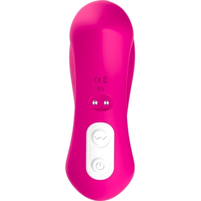 Stymulator silicone 2*9 vibration function Rose Red - 1 2