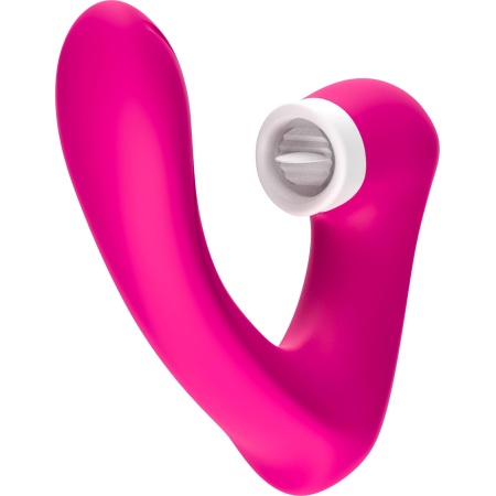 Stymulator silicone 2*9 vibration function Rose Red - 6