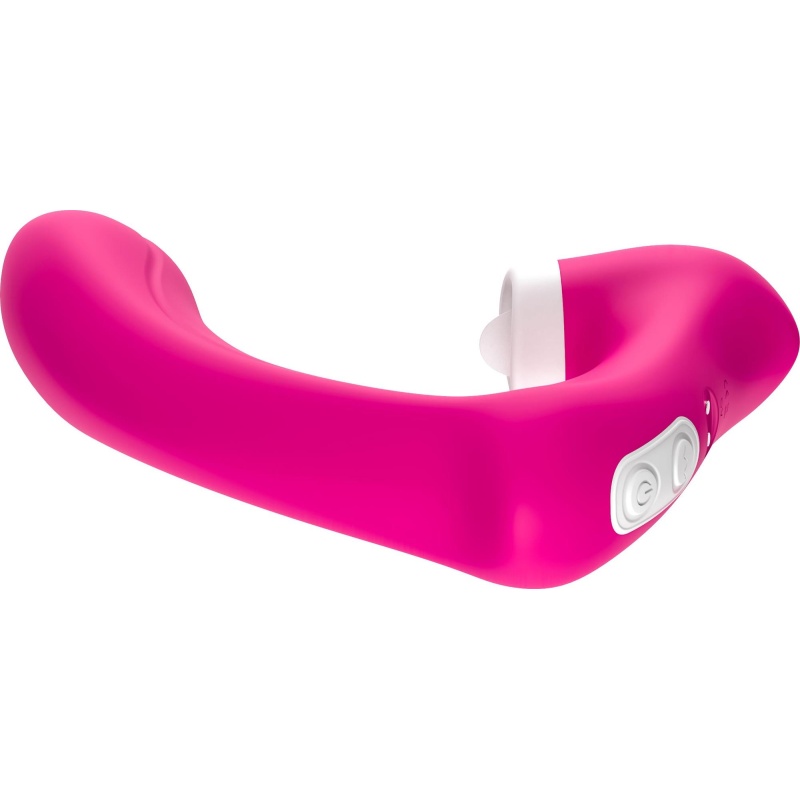 Stymulator silicone 2*9 vibration function Rose Red - 8