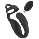 Pierścień erekcyjny z wibrującym stymulatorem prostaty Rebel RC Prostate - podwójny pierścień i stymulator krocza, 9,5 cm - 2