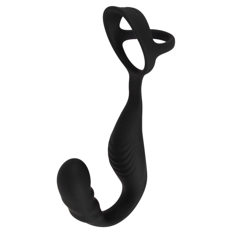 Pierścień erekcyjny z wibrującym stymulatorem prostaty Rebel RC Prostate - podwójny pierścień i stymulator krocza, 9,5 cm - 3