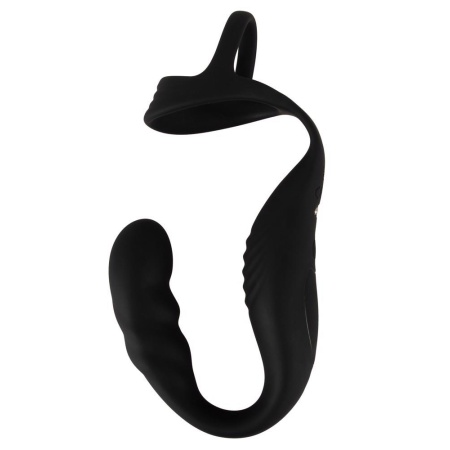 Pierścień erekcyjny z wibrującym stymulatorem prostaty Rebel RC Prostate - podwójny pierścień i stymulator krocza, 9,5 cm - 4