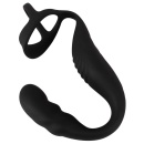 Pierścień erekcyjny z wibrującym stymulatorem prostaty Rebel RC Prostate - podwójny pierścień i stymulator krocza, 9,5 cm - 7