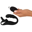 Pierścień erekcyjny z wibrującym stymulatorem prostaty Rebel RC Prostate - podwójny pierścień i stymulator krocza, 9,5 cm - 8