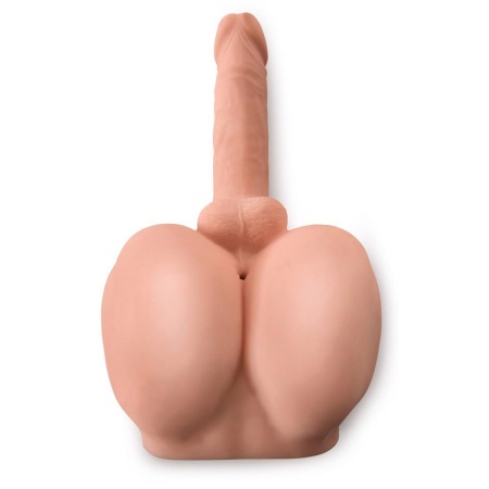 Masturbator PDX DT Interactive Bad Boy z głośnikiem hi-fi, wibracją i kanałem nubby, 12 cm - 3