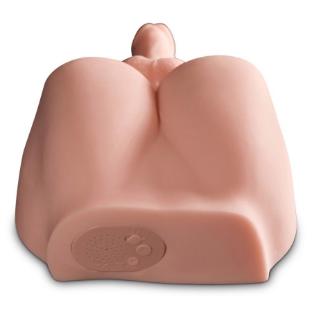 Masturbator PDX DT Interactive Bad Boy z głośnikiem hi-fi, wibracją i kanałem nubby, 12 cm - 4