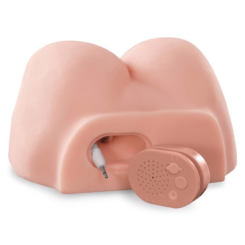 Masturbator PDX DT Interactive Bad Boy z głośnikiem hi-fi, wibracją i kanałem nubby, 12 cm - 6