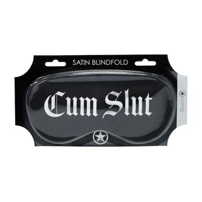 Cum Slut - Printed Satin Mask - 1 2