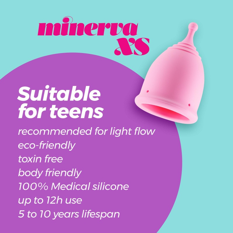 Kubeczek menstruacyjny Crushious Minerva XS – silikonowy, dla początkujących, z woreczkiem i płynem do czyszczenia - 6