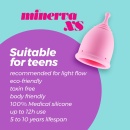 Kubeczek menstruacyjny Crushious Minerva XS – silikonowy, dla początkujących, z woreczkiem i płynem do czyszczenia - 6