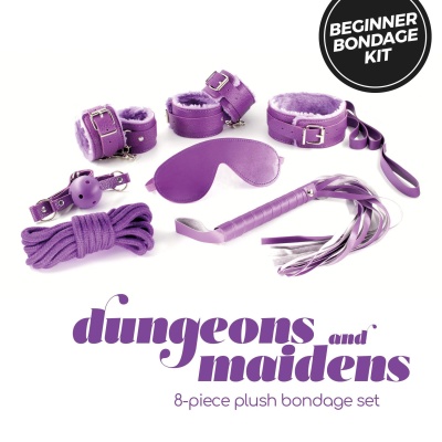 Zestaw BDSM Dungeons & Maidens 8-częściowy fioletowy - 1 2