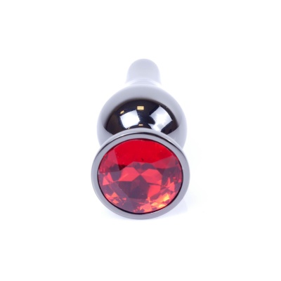 MyLove Toys - Jewellery Dark Silver BUTT PLUG- Red - 1