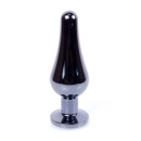 Biżuteria analna Dark Silver - anatomiczny korek ze stali nierdzewnej z kamieniem w oprawie, długość 9,5 cm, średnica 3 cm - 5