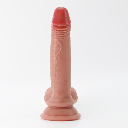 Dildo silikonowe Inviktus 7 - 19 cm, kolor cielisty - 2