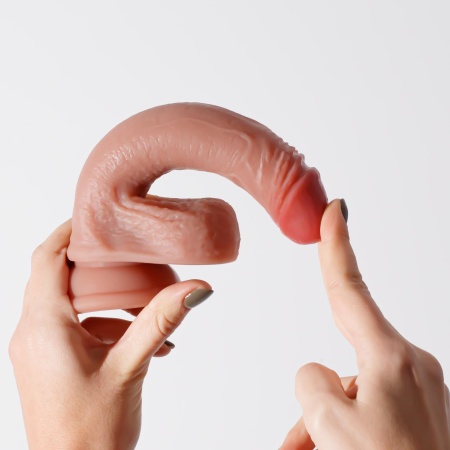 Dildo silikonowe Inviktus 7 - 19 cm, kolor cielisty - 6