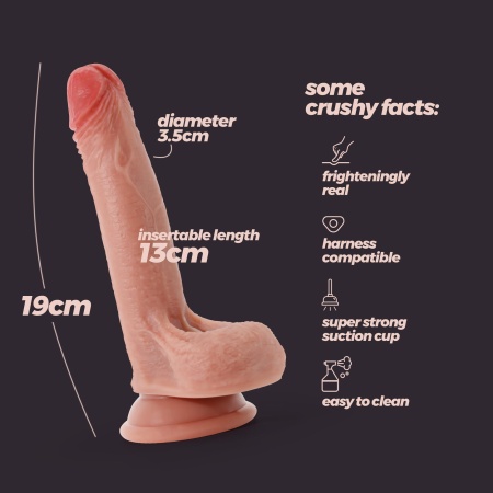 Dildo silikonowe Inviktus 7 - 19 cm, kolor cielisty - 8