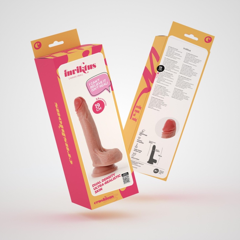 Dildo silikonowe Inviktus 7 - 19 cm, kolor cielisty - 9