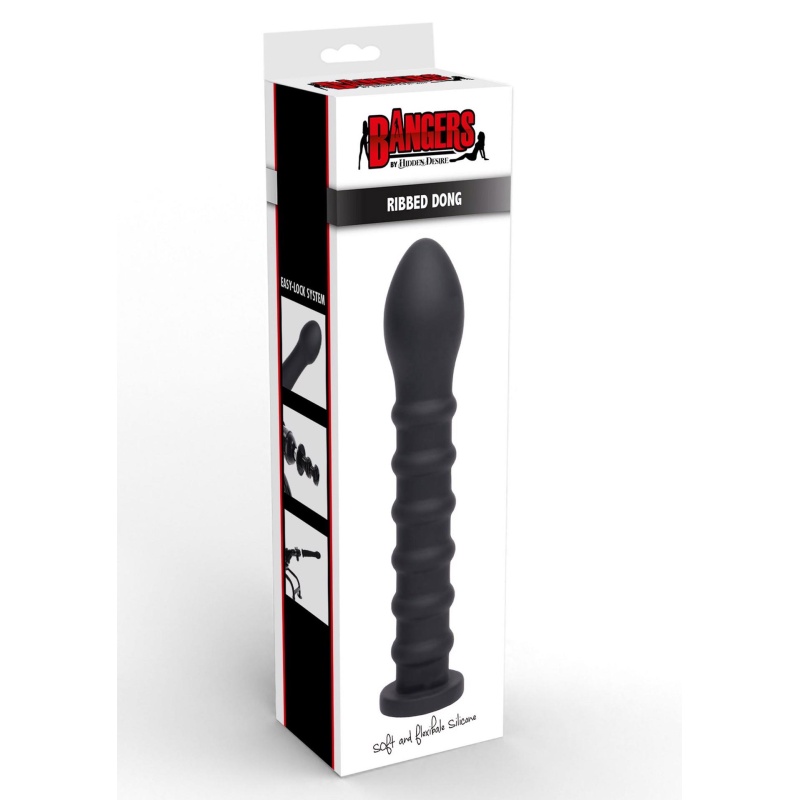 Dildo Easy-Lock żebrowane 19 cm - 2