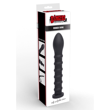 Dildo Easy-Lock żebrowane 19 cm - 2