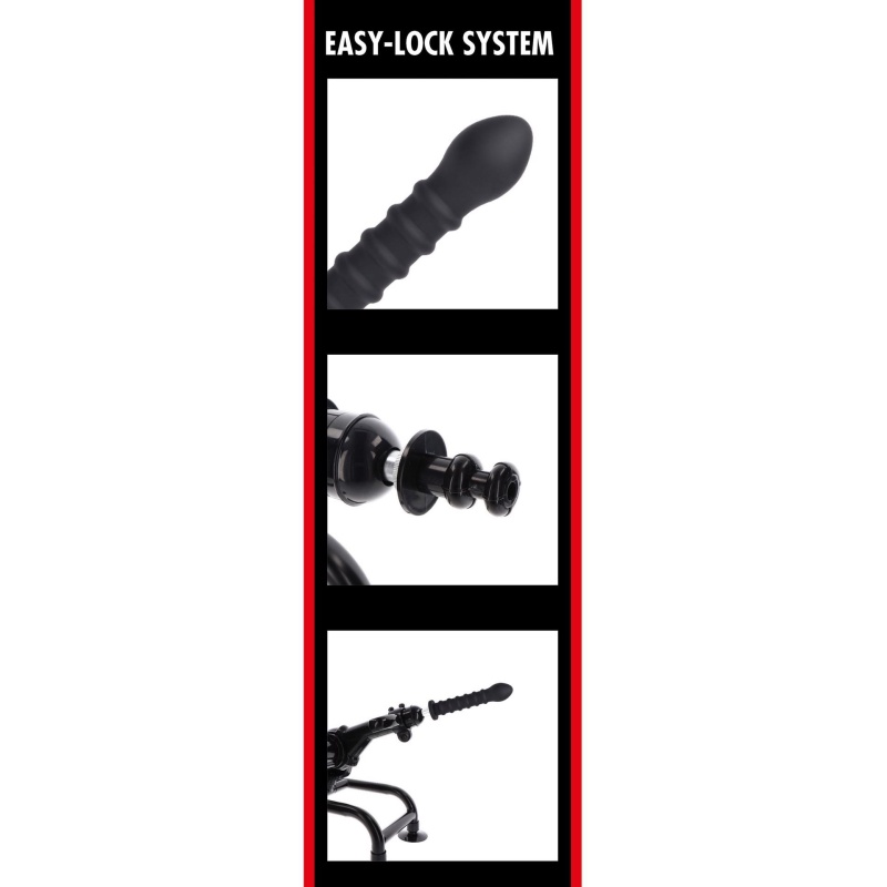 Dildo Easy-Lock żebrowane 19 cm - 5