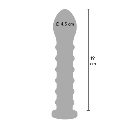 Dildo Easy-Lock żebrowane 19 cm - 6